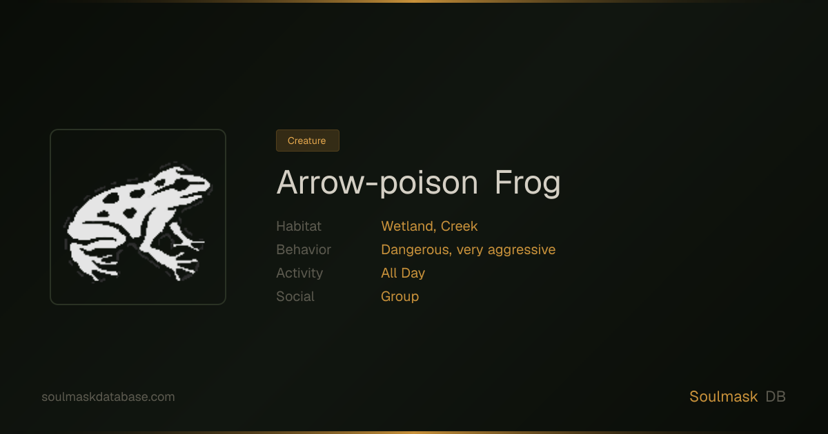 Soulmask Arrow-poison Frog | Soulmask Database