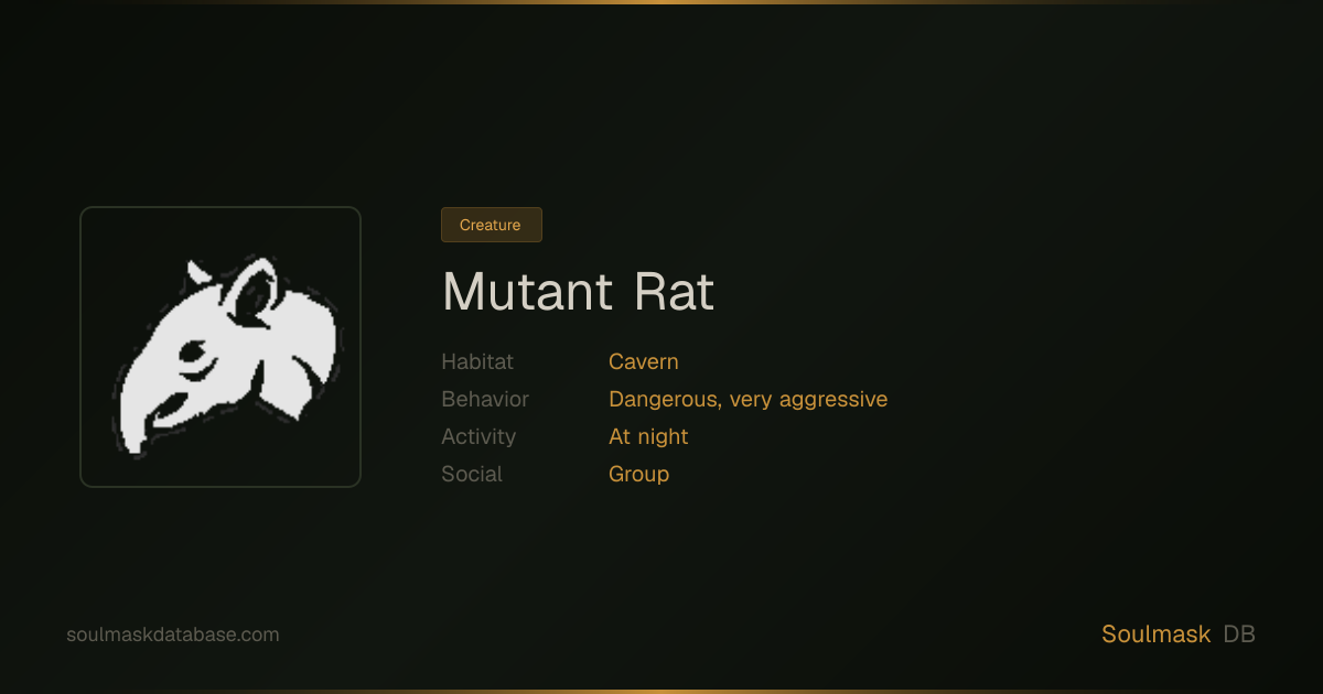 Soulmask Mutant Rat | Soulmask Database