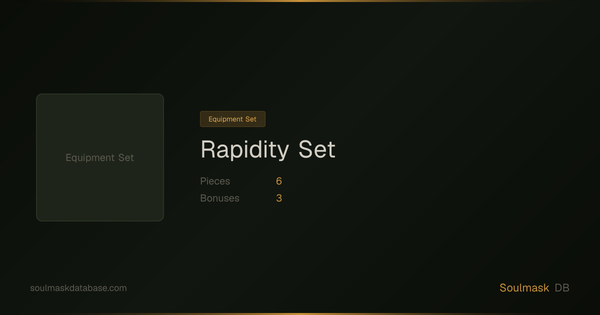 Soulmask Rapidity Set | Soulmask Database