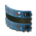 Reinforced Deck Curved Glass Wall - 3 meters