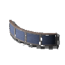 Wooden Deck Curved Wall - 3 meters