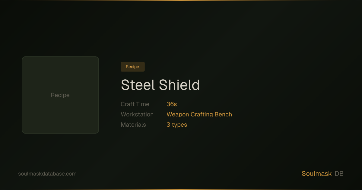 Soulmask Steel Shield | Soulmask Database