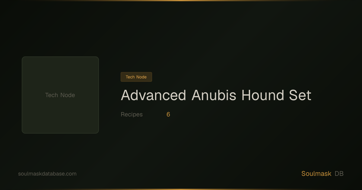 Soulmask Advanced Anubis Hound Set | Soulmask Database