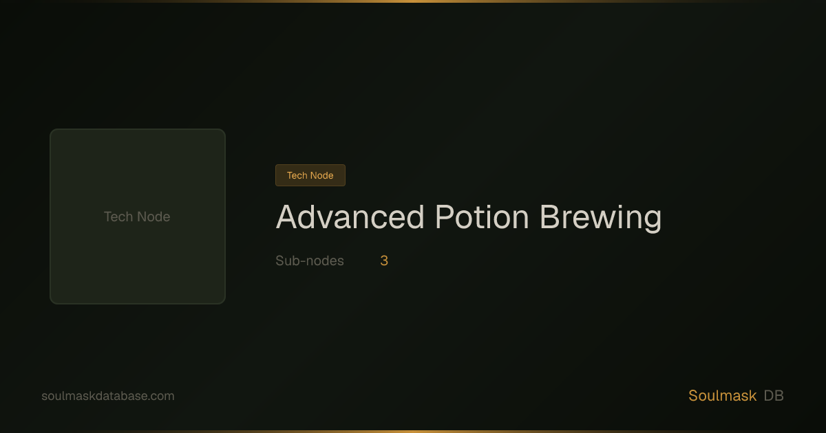 Soulmask Advanced Potion Brewing | Soulmask Database